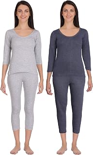 Selfcare Women Poly Cotton Thermal Top and Pyjama Set (Pack of 2 Set) Price In India
