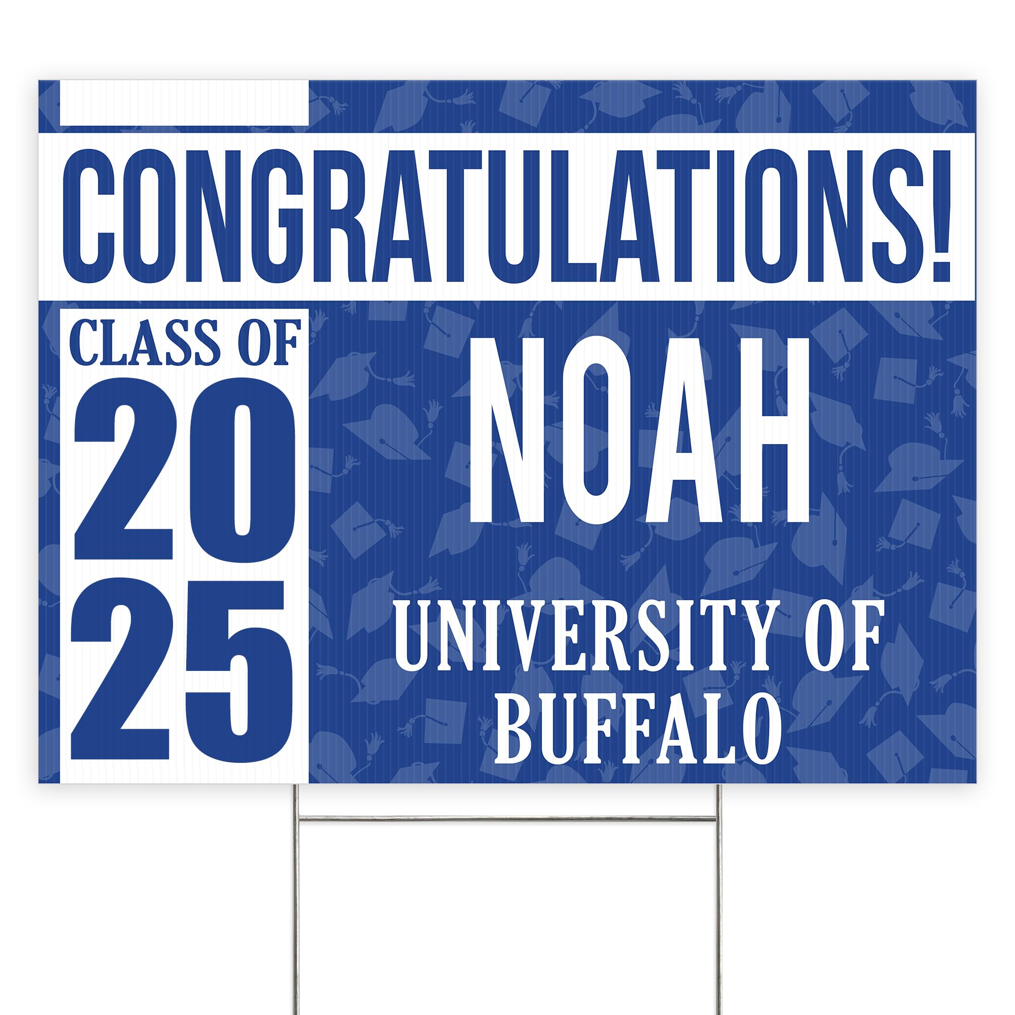 Let's Make Memories Personalized Graduation Yard Sign - Graduation Party Decorations - Class of 2025 - Large 18x24