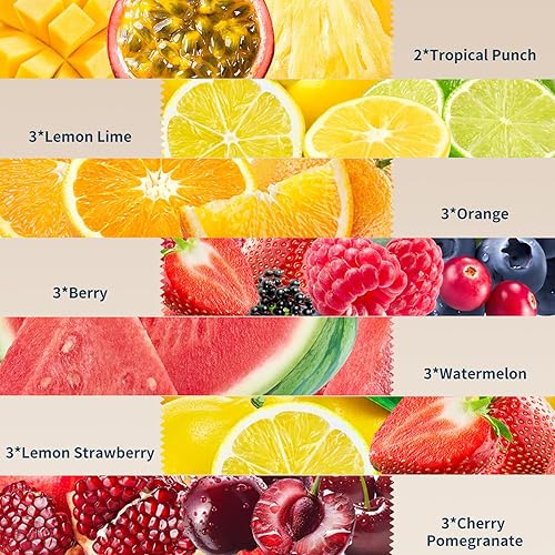 Miniatura 8 de Paquetes de electrolitos en polvo, paquetes de hidratación sin azúcar, 7 sabores líquidos diarios IV mezclas de bebidas de electrolitos para