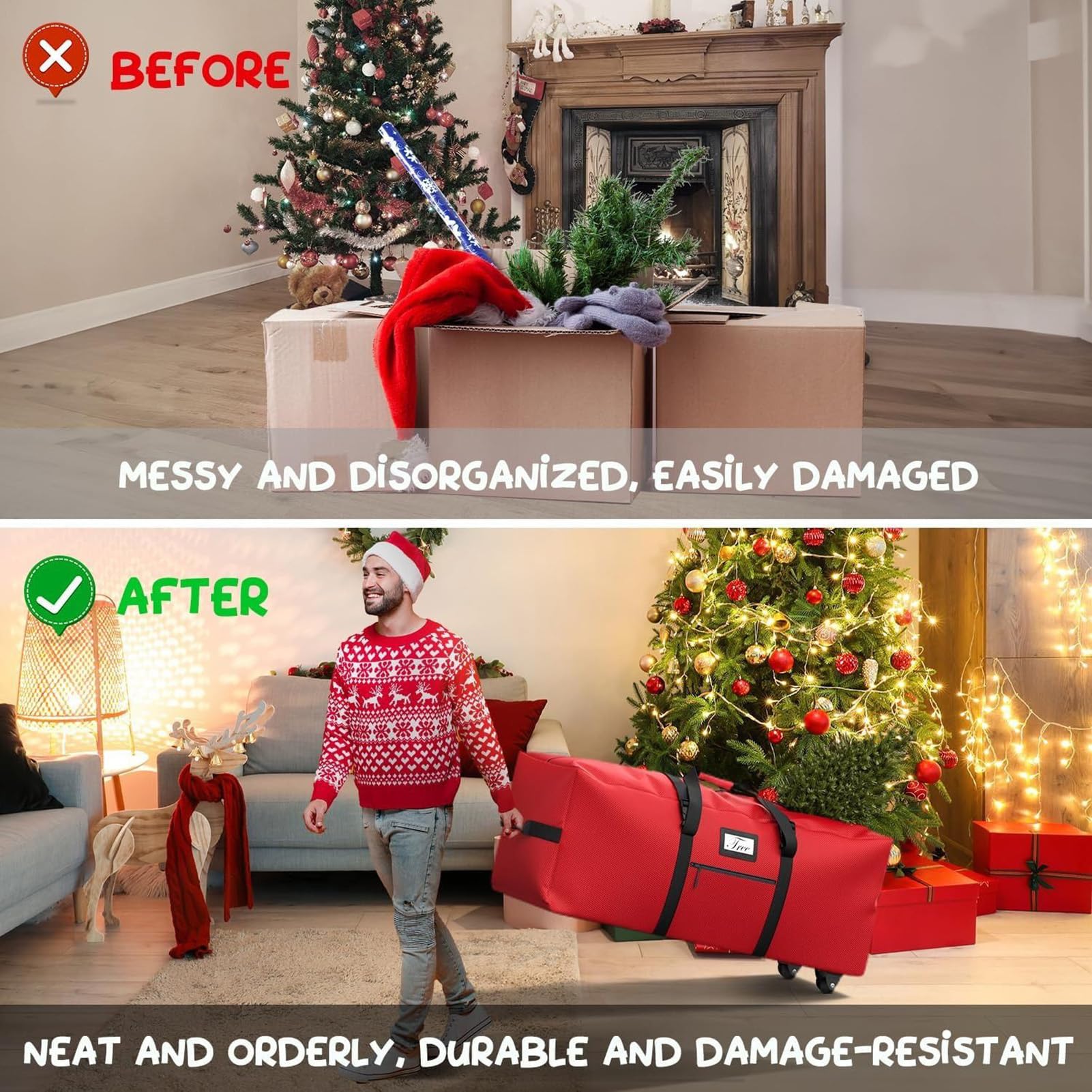 Weihnachtsbaum Reißfeste Tasche Für Weihnachtsdekoration