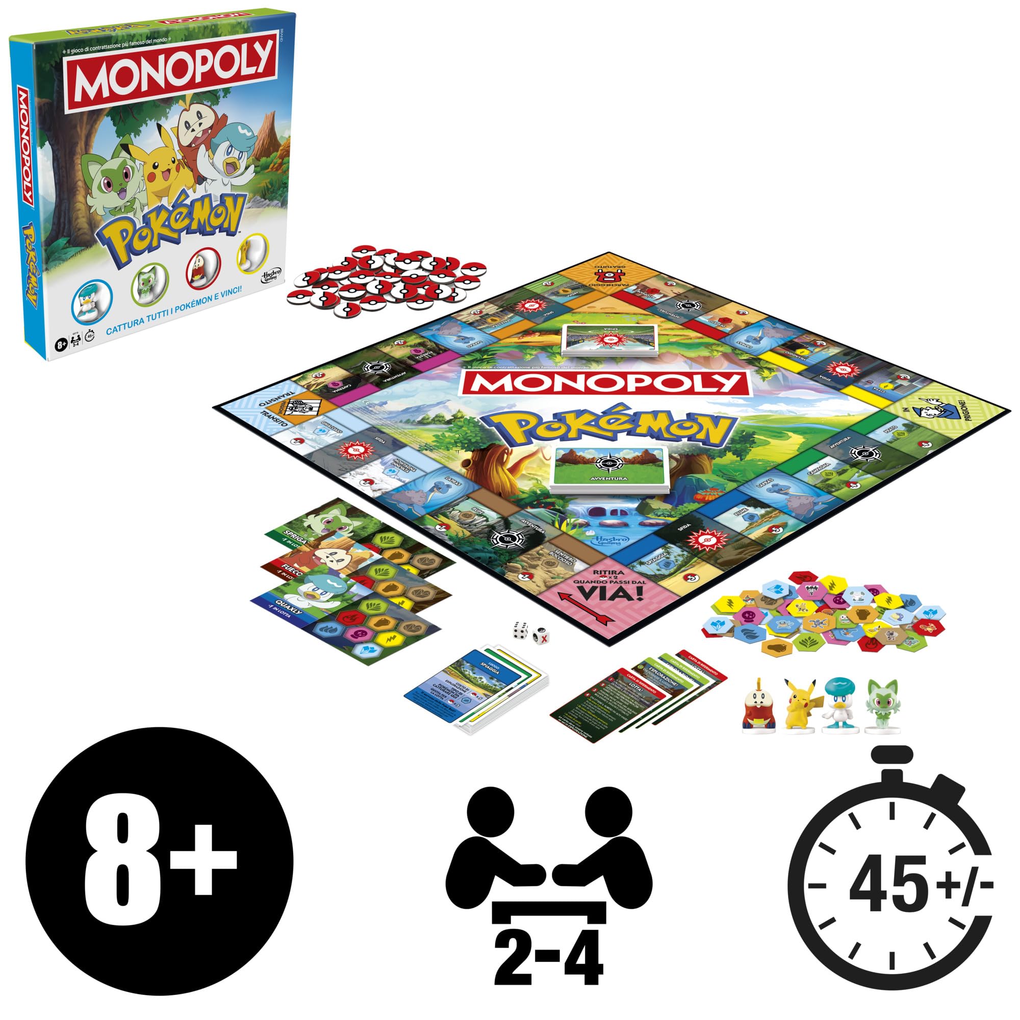 Monopoly Pokémon Edition, gioco da tavolo - Versione italiana