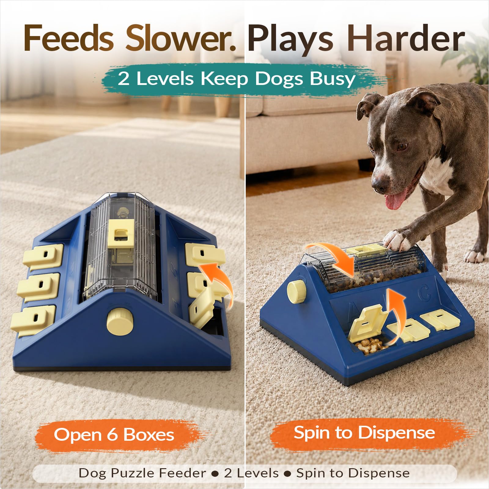 Amazon.com: KADTC Dog Puzzle Toy, Large Size, 2 Levels of