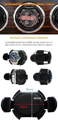 Oryx Watch Winders for 3/6 Automatic Watches Wooden Rotating Watch Box 15 Rotation Modes Setting Display Case with LED Light, AC or USB Powered Super Quiet Mabuchi Motor
