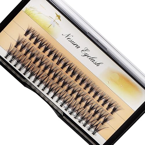 Vista 75 de BODERMINCER 60 pestañas postizas negras hechas a mano, 10D, largas, naturales, pestañas individuales, extensión de pestañas postizas, maquillaje
