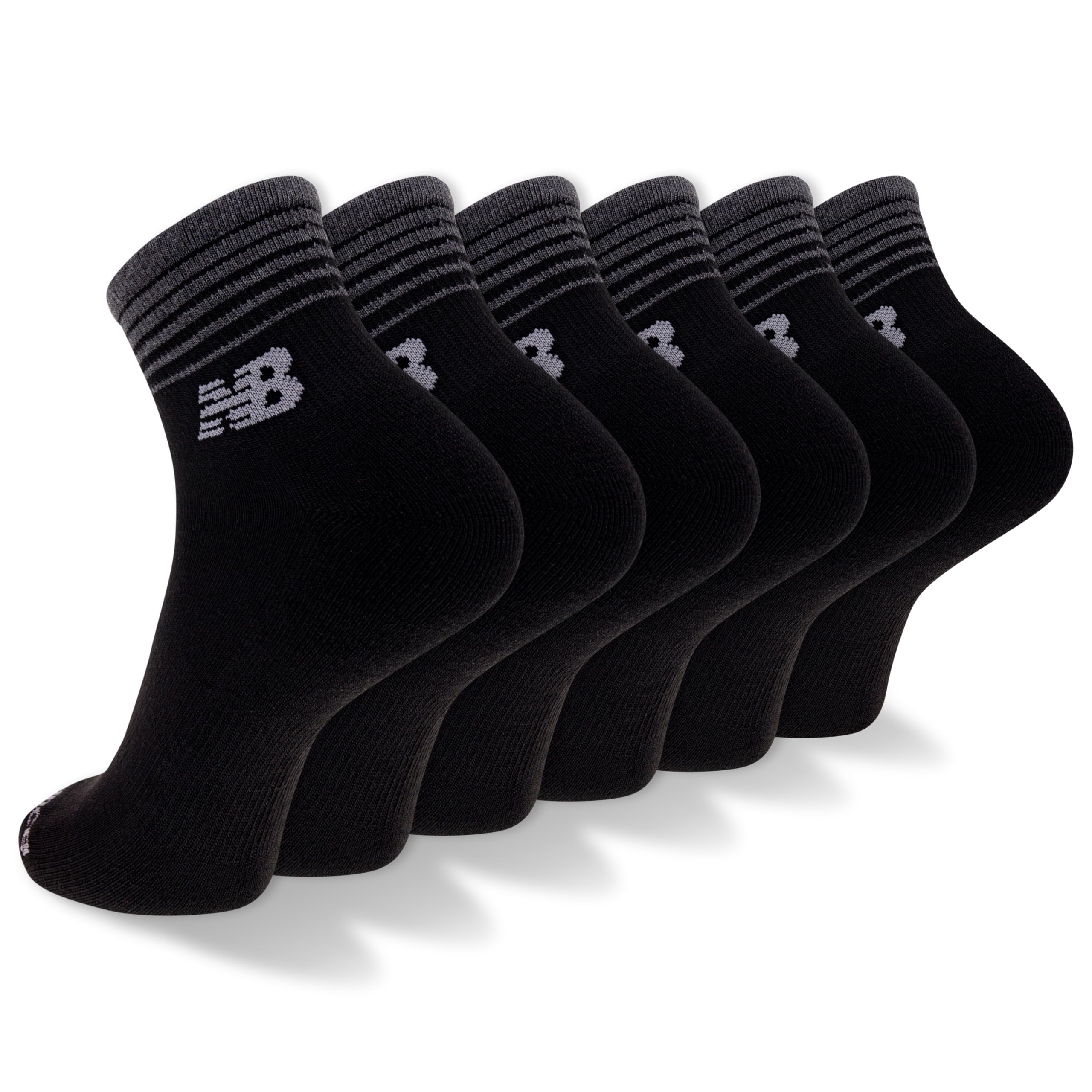 New Balance Performance Cushioned Ankle Socks - 6 Pairs - Moisture Wicking Caviglia 6 Paia Unisex - Adulto