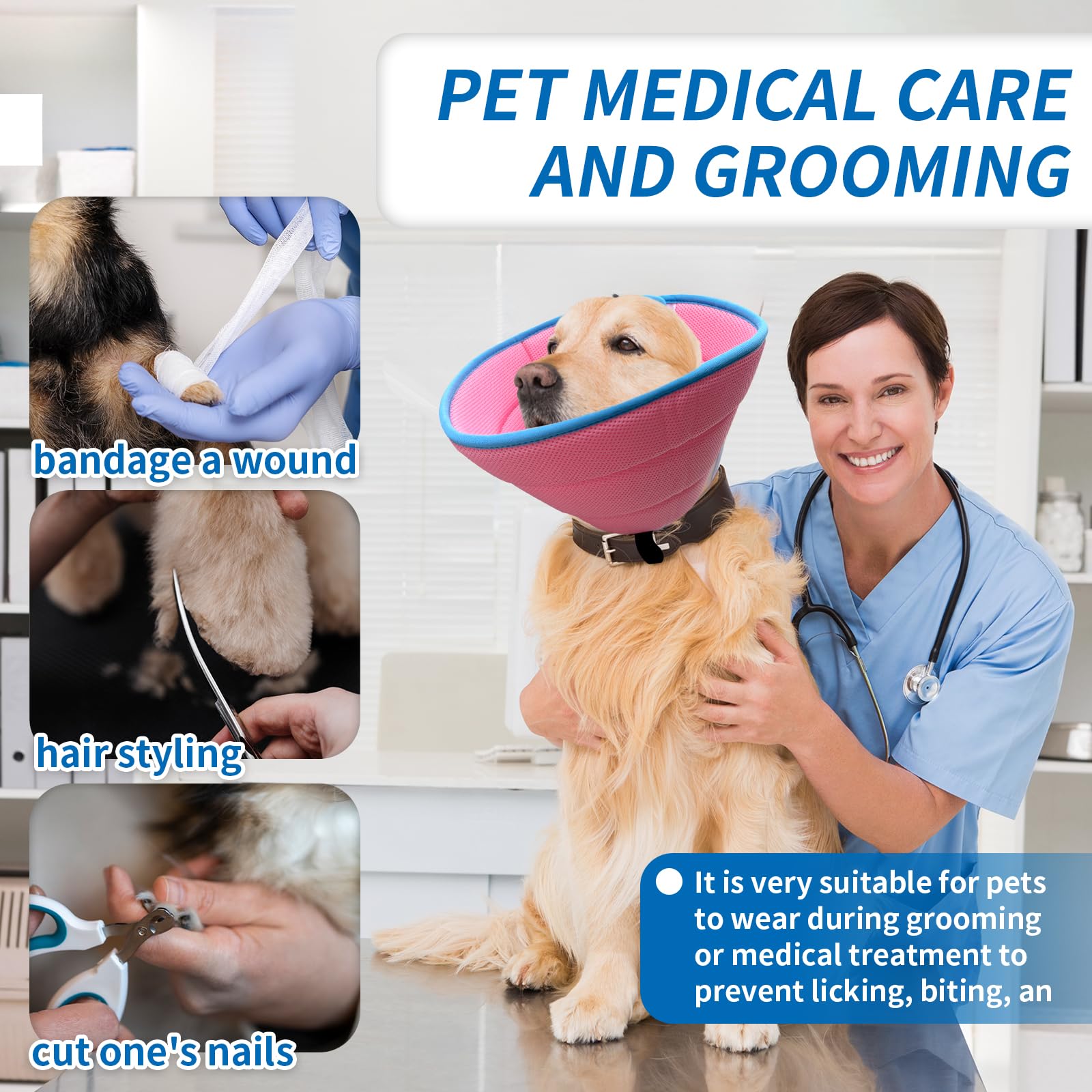 Dog Collar Anti-Licking Protection Against Licking Bites Dogs After an Operation, Lightweight - Image 4