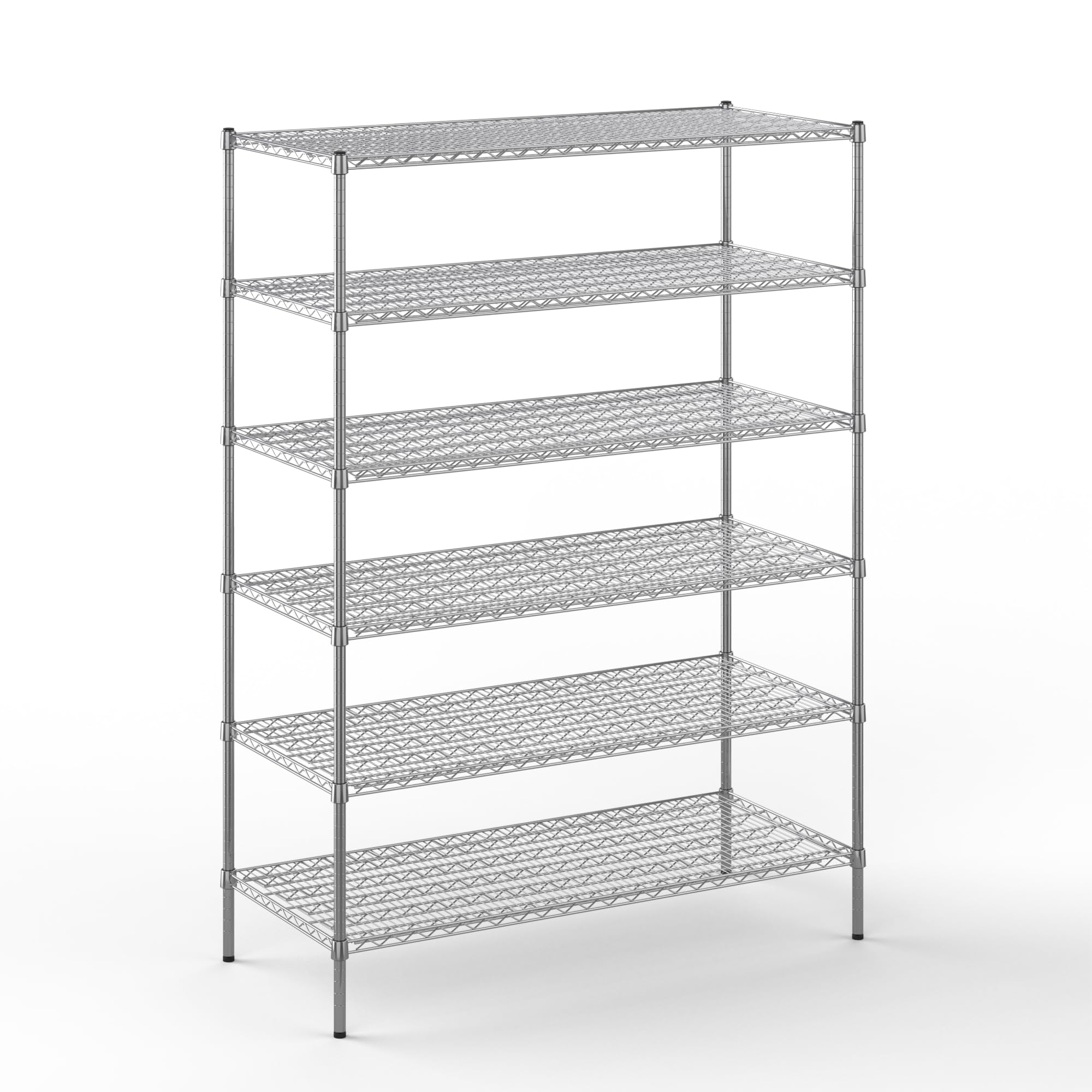 24" Deep x 54" Wide x 74" Height Wire Shelving Kit | 6-Tier | NSF Commercial Storage Rack Unit