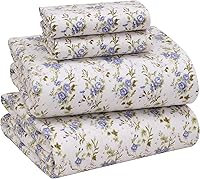 Vista 278 de RUVANTI Flannel Sheets Twin Size - 100% Cotton Double Brushed Twin Sheets Set, Deep Pockets 16 Inches, All Seasons Breathable & Extra Soft Bed Bali
