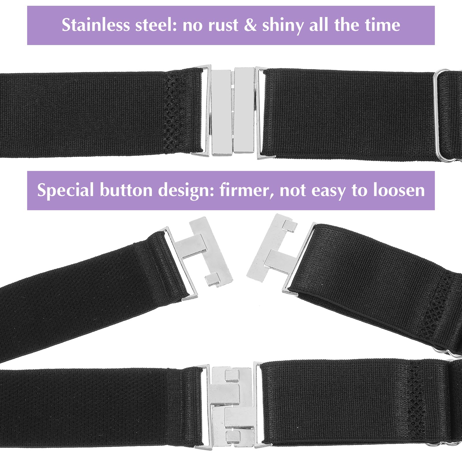 LIQWEI2Pcs Garter Belt, Women's Thigh Garter Belt, Plus Size Garters Belts Adjustable Black Garterd, Thighs Strap Garters Belts, Thigh Bands for Leg Jewelry Elastic Belting and Stockings Set