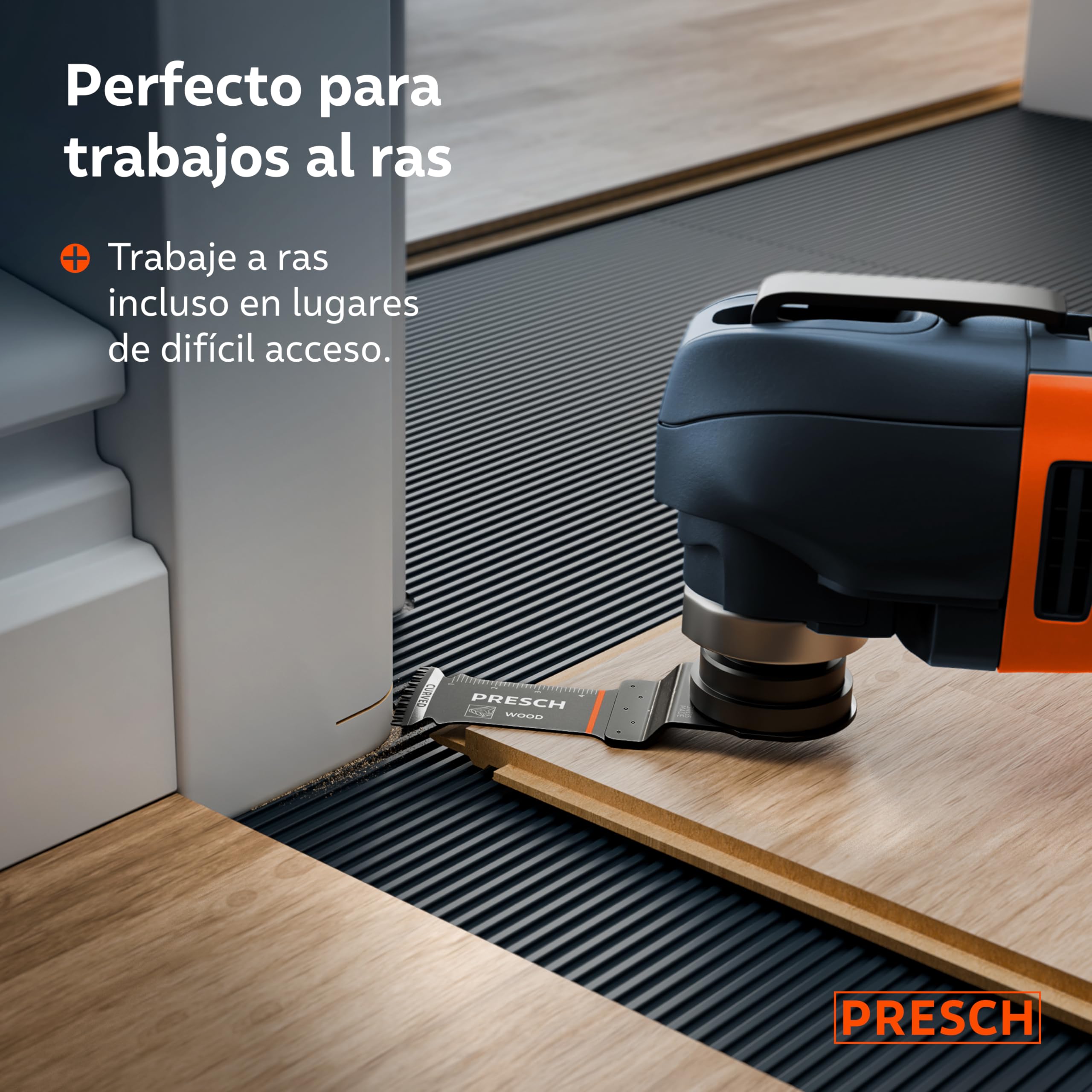 Presch Cuchilla Multiherramienta Madera 50×32 mm - Accesorio Starlock para sustitución sin herramientas - Corte limpio con dentado japonés y diseño Curved-Tec - Accesorio multiherramienta