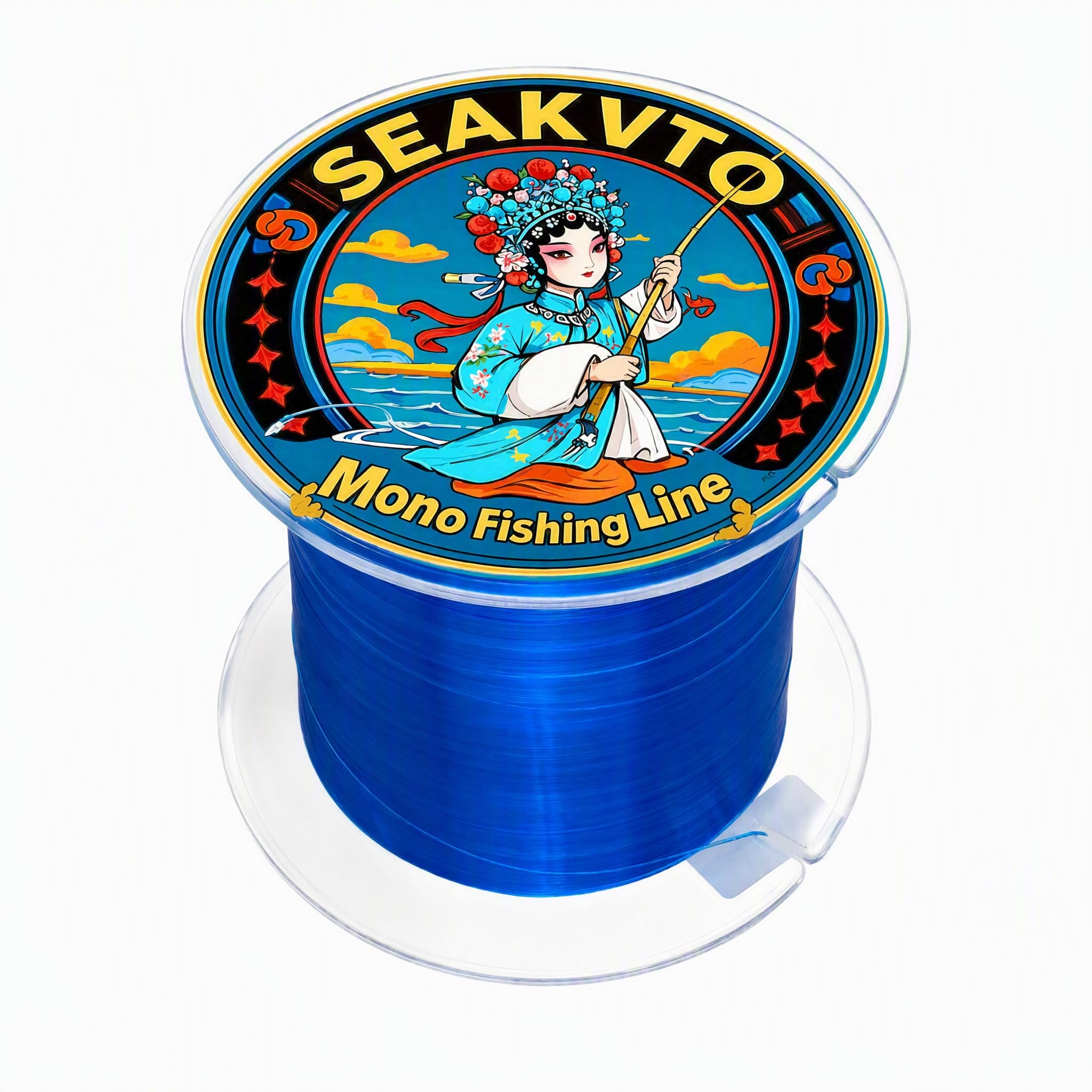 AKvto Dark Blue Monofilament Fishing Line, 500 Yards, 25LB Test, High Strength Abrasion Resistant Fresh and Saltwater Nylon Line