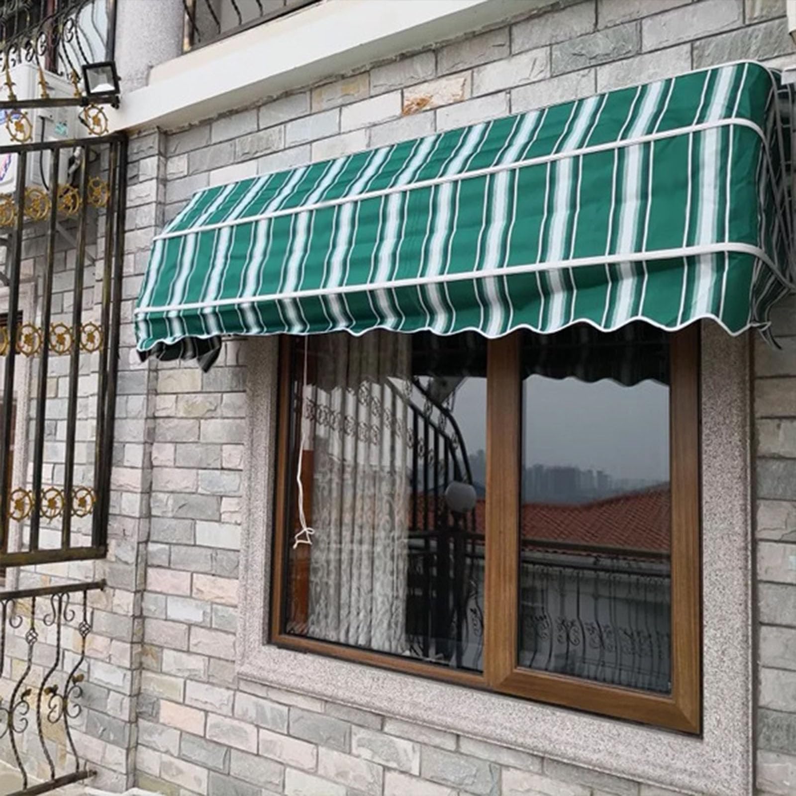 luxus markisen YIJIEHH Französisch Gebogen Einziehbar Markise Draussen Einziehbare Markise Für Balkon Und Garten, Überdachung Uv Schutz Für Geschäfte Privatgelände Clubs Villen Terrassen-a11|120x60x60cm Garten EMG Pickups / Artist depth control Ausführung:Fiamma F45s 400 cm Gehäuse weiß / Tuch grau Art. Nr. 437707