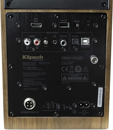 Miniatura 7 de Klipsch Altavoces de estantería alimentados por The Fives (negro mate)