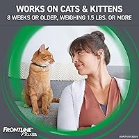 Vista 15 de Frontline Plus para gatos y gatitos (1.5 libras y más) Tratamiento de pulgas y garrapatas, 3 dosis