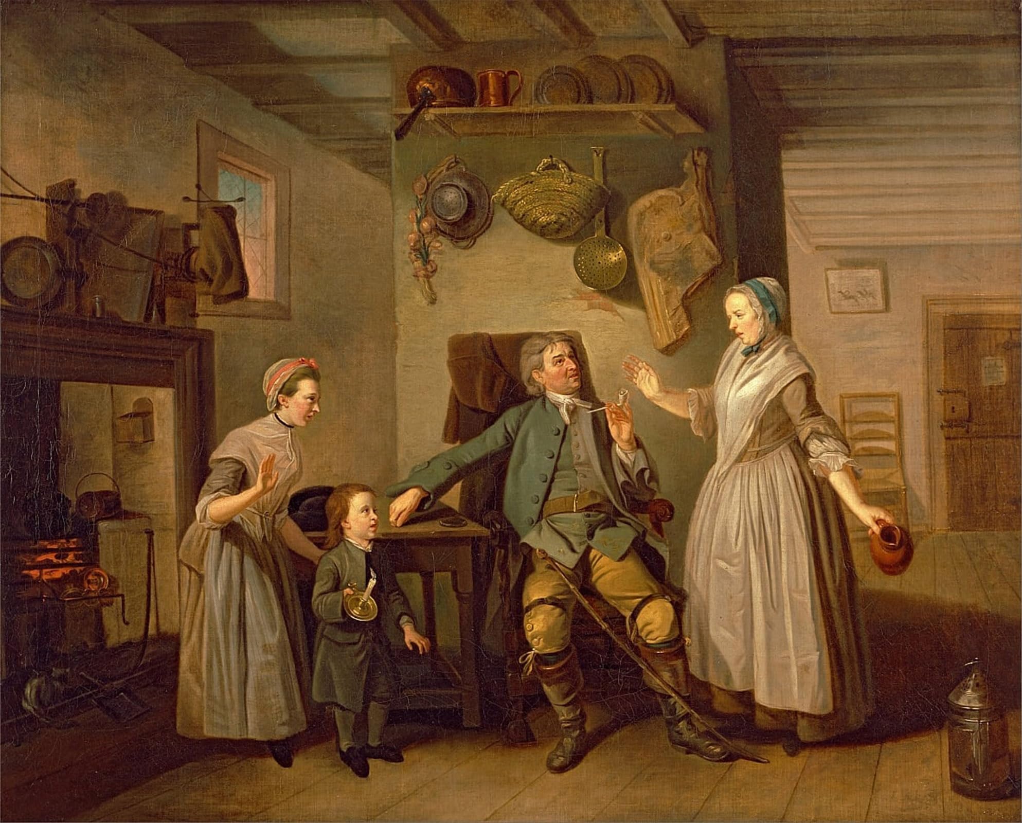 POSTERIIk Vintage Art Print Images Pictures Print David Garrick and Mary Bradshaw in David Garricks by Johan Zoffany Modern Colour Posters for Office Home Decor 60x90cm