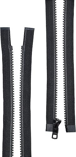 Miniatura 5 de Ski & Sport Vislon Zipper  YKK #5 Plástico moldeado  Separación - Negro (1 cremallerapaquete) Fabricado en Estados Unidos (9 pulgadas)