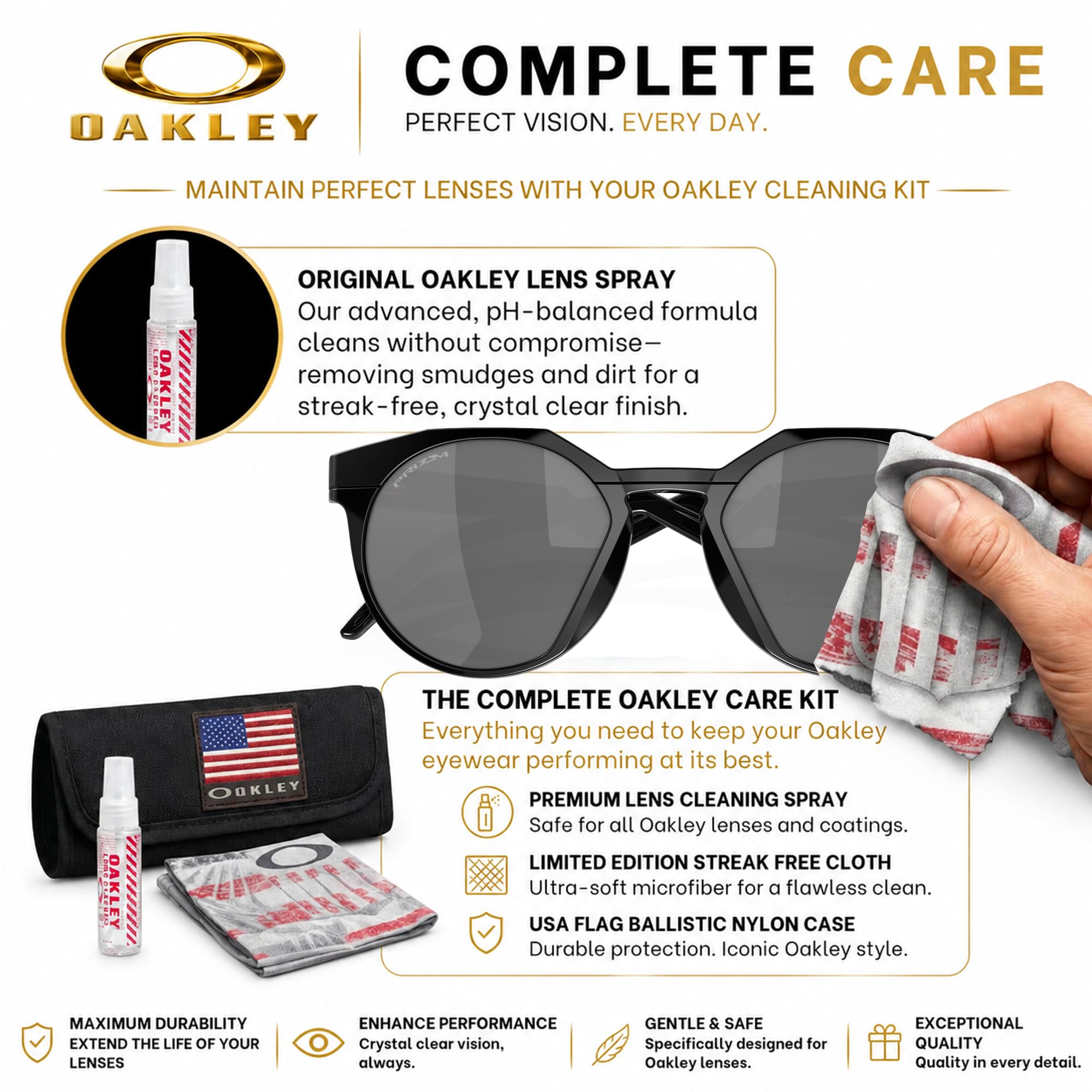 OAKLEY HSTN OO9242 - Gafas de sol redondas con kit oficial de gafas