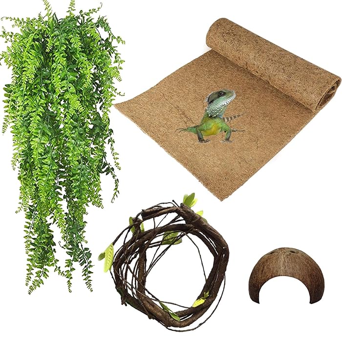 Buy PINVNBY Bearded Dragon Accessories for Habitat,Reptile Terrarium