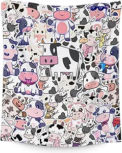 Mercuryelf Cow Throw Blanket - Soft, Fuzzy & Warm - 50x60 Inches Flannel Blankets for Living Room, Sofa - Cute Throws Gift for Teens