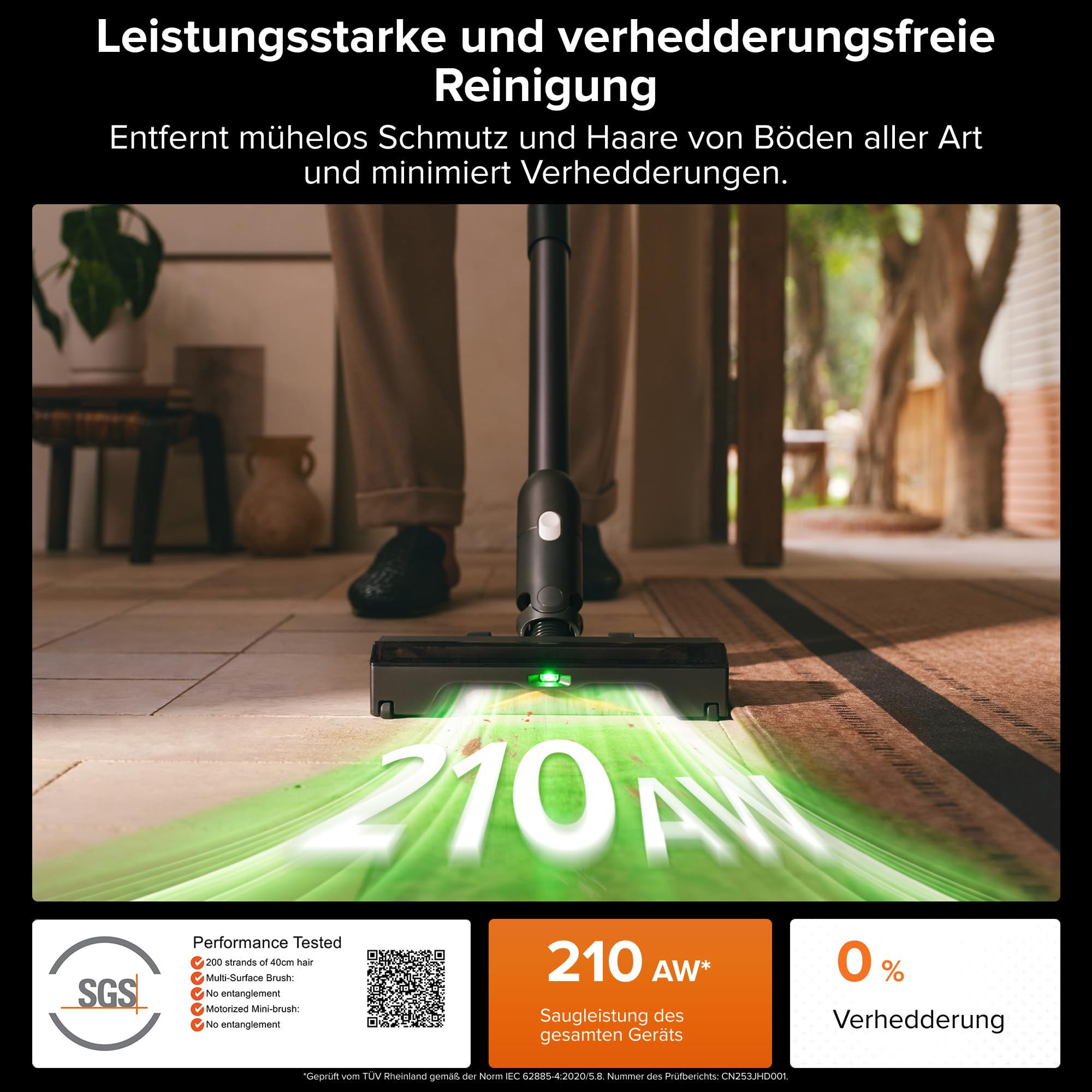 roborock H60 Hub Ultra Akku Staubsauger mit Absaugstation, 210AW kraftvolle Saugleistung, 90 Min. maximale Laufzeit, Staubsauger kabellos, Anti-Tangle Bürste für Teppiche, Hartböden, Tierhaare, Auto