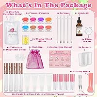 Vista 2 de Kit de bricolaje para hacer brillo labial BRIPATI, set de brillo labial DIY para hacer tu propio lápiz labial, divertido set de maquillaje artesanal