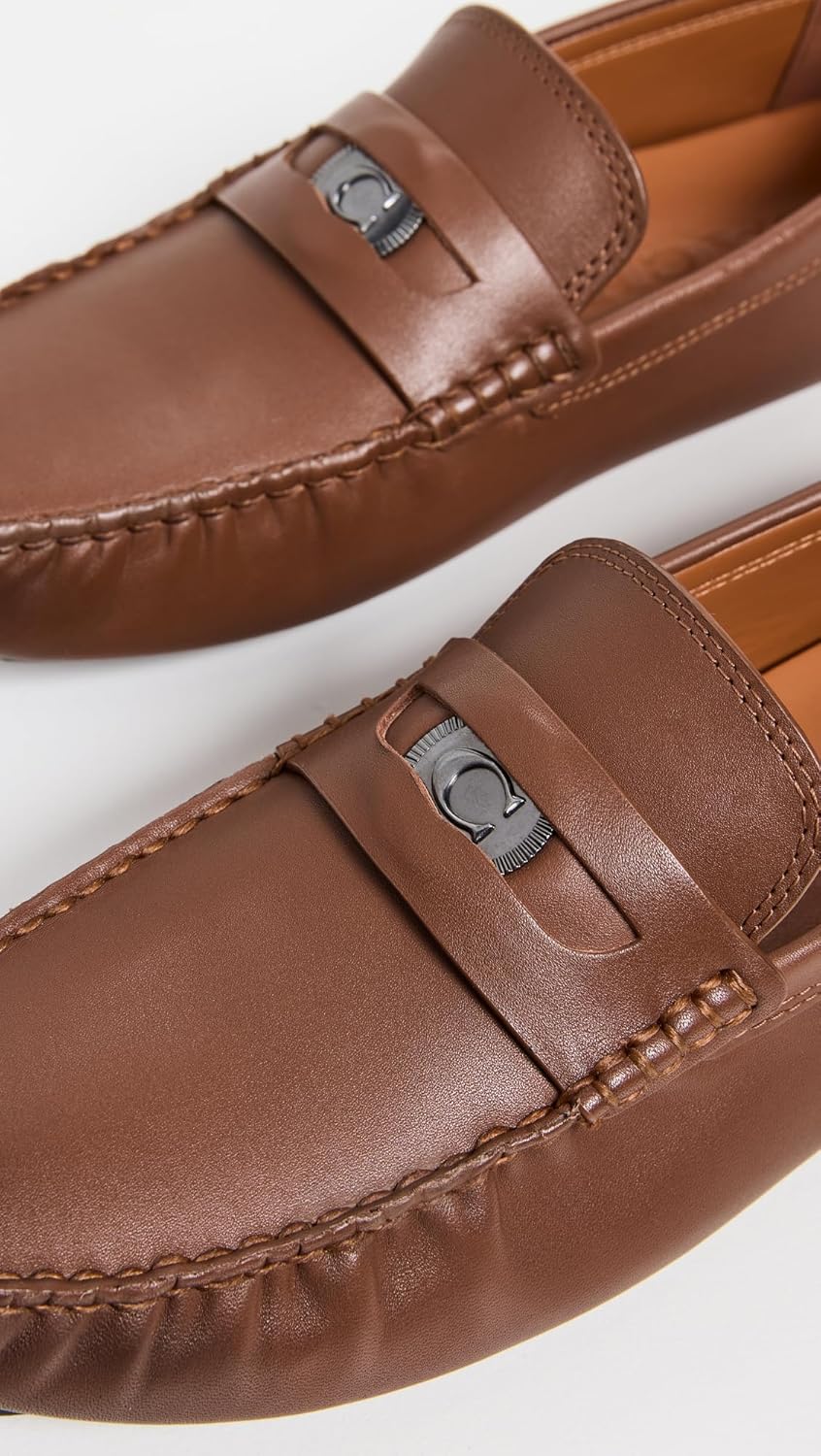 COACH Men's C Coin Leather Driver Loafers - Image 5