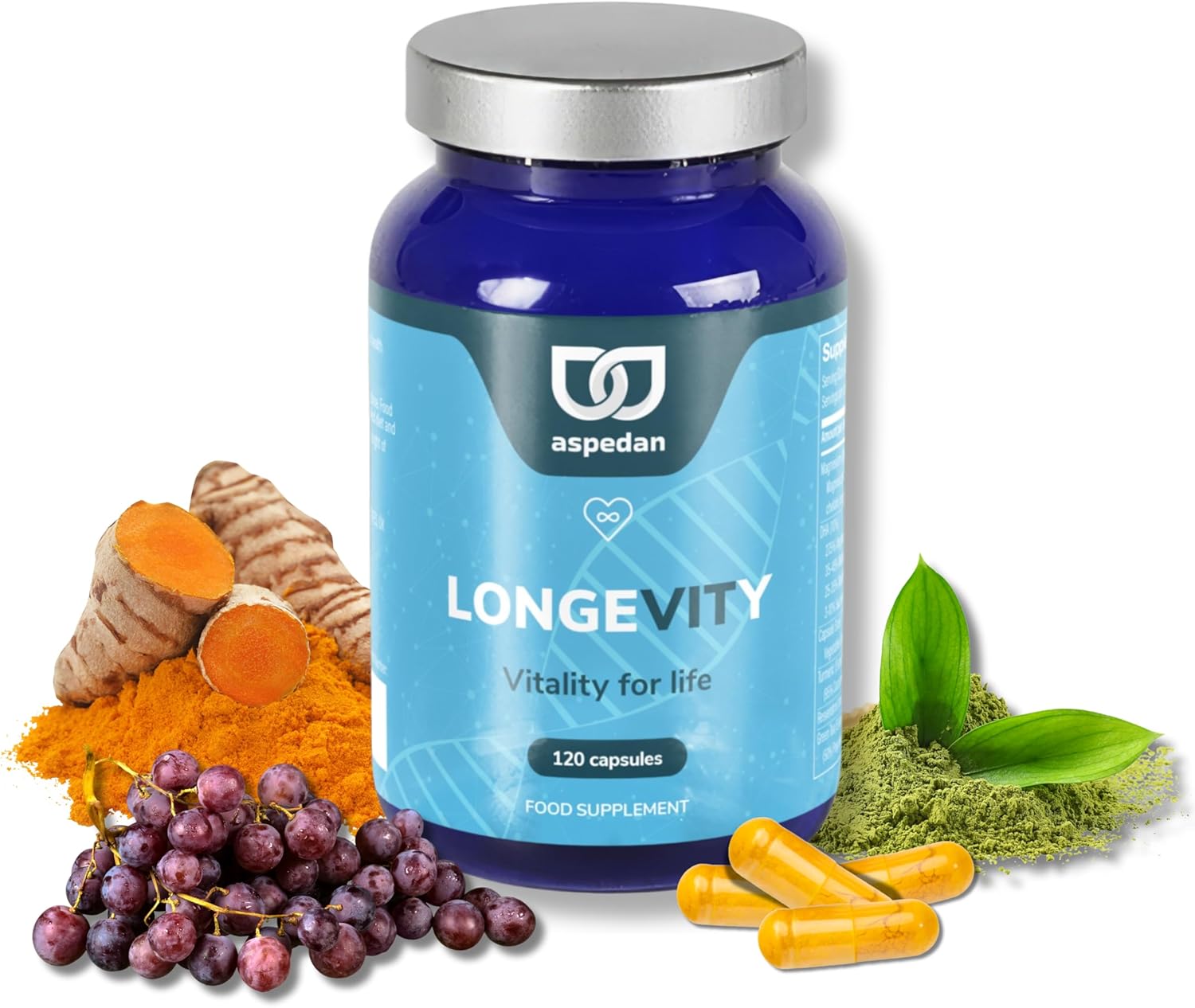 Longevity – Complete Daily Multivitamin with Resveratrol, Omega‑3, CoQ10, Probiotics, Magnesium & Zinc – All‑in‑One Support for Energy, Immunity, Brain & Gut Health
