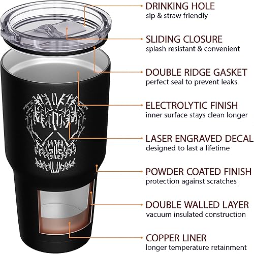 Vista 11 de We The People Holsters - Vaso térmico de 30 onzas, Únete o Muere, Negro