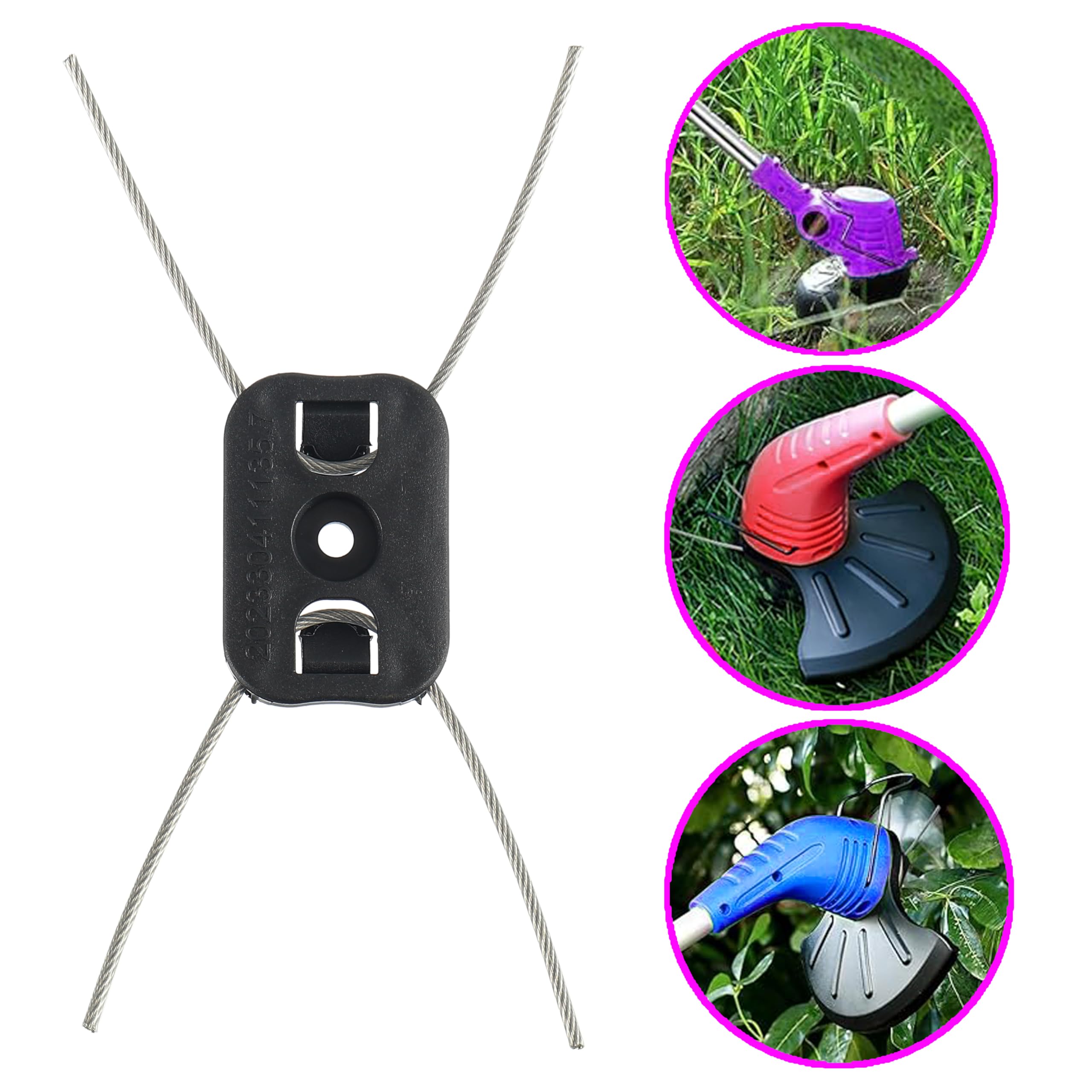 Ersatzkopf Für Rasentrimmer 3-tlg. - Stahldraht Trimmerspule Für Elektrische Unkrautfresser