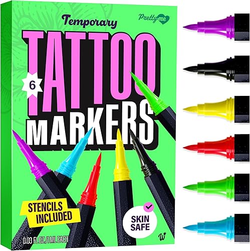 Me Temporary Tattoos Markers - Henna Body Tattoo Kit