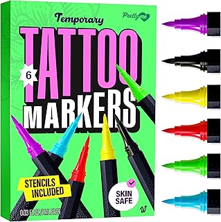 Pretty Me Temporary Tattoos Markers - Henna Body Tattoo Kit for Girls & Adults - Skin Pens for Teen Girl Gifts Trendy Stuff - 12 + Year Old - Cool Birthday Gift Ideas Teens 12 13 14 15 16 17 18 Tween