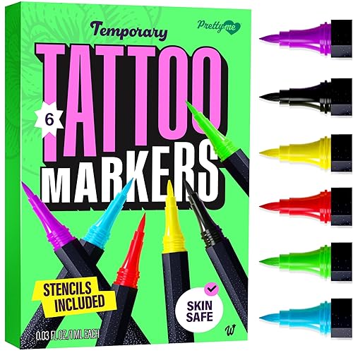 Pretty Me Temporary Tattoos Markers - Henna Body Tattoo Kit for Girls & Adults - Skin Pens for Teen Girl Gifts Trendy Stuff - 12 + Year Old - Cool Birthday Gift Ideas Teens 12 13 14 15 16 17 18 Tween
