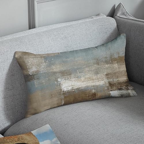 Vista 155 de Britimes Fundas de almohada modernas para decoración del hogar, 18 x 18 pulgadas, juego de 2 fundas de almohada decorativas, fundas de almohada Gris