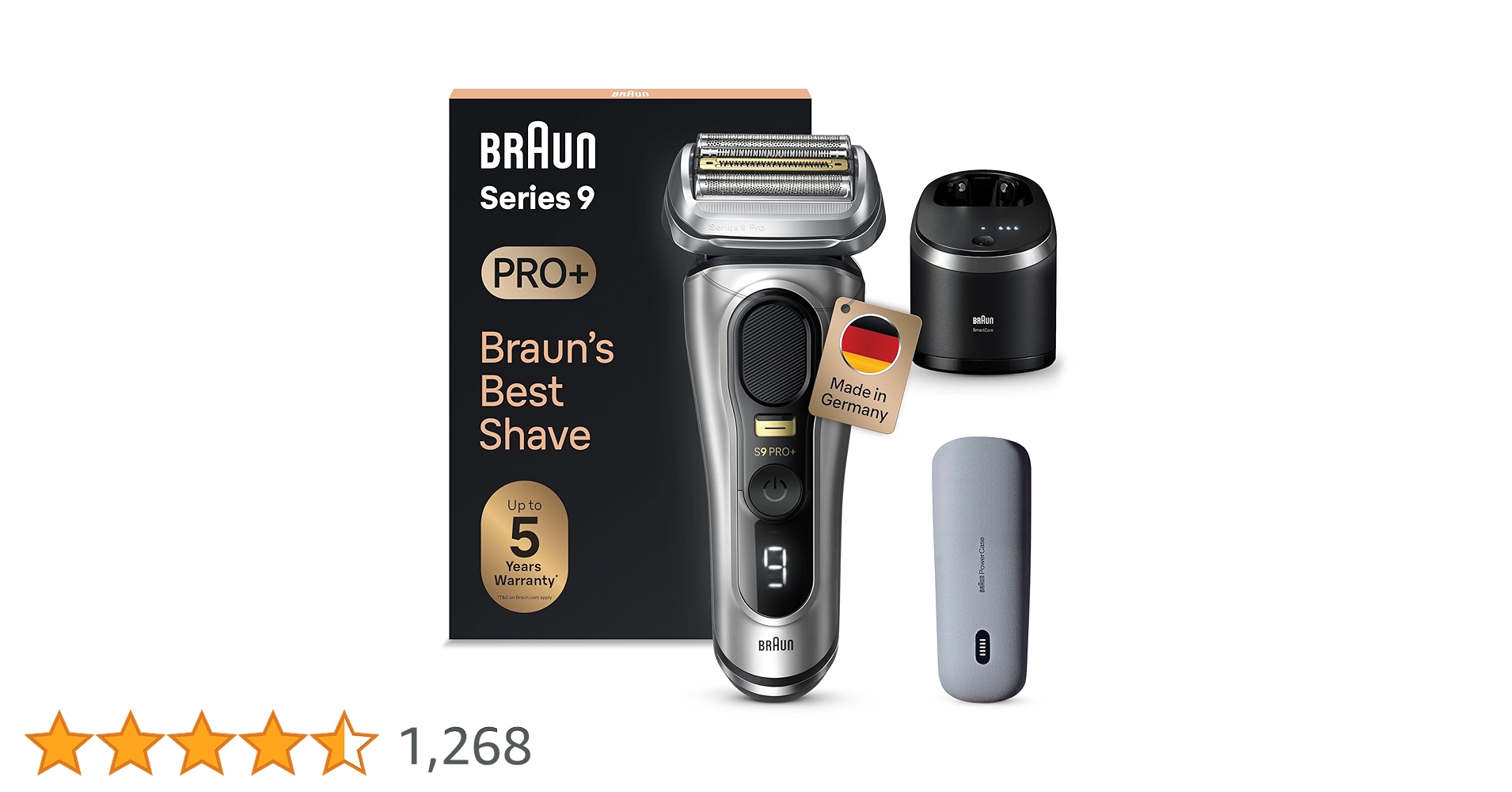 脱毛・除毛 BRAUN series 9 made in Germany Braun Series 9 Pro Premium Men's Razor, Test Winner Stiftung
