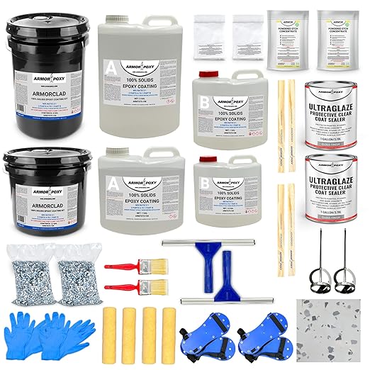 ArmorPoxy Garage Floor Epoxy Kit 28Pc 2 Part 900 Sq. Ft LT Gray