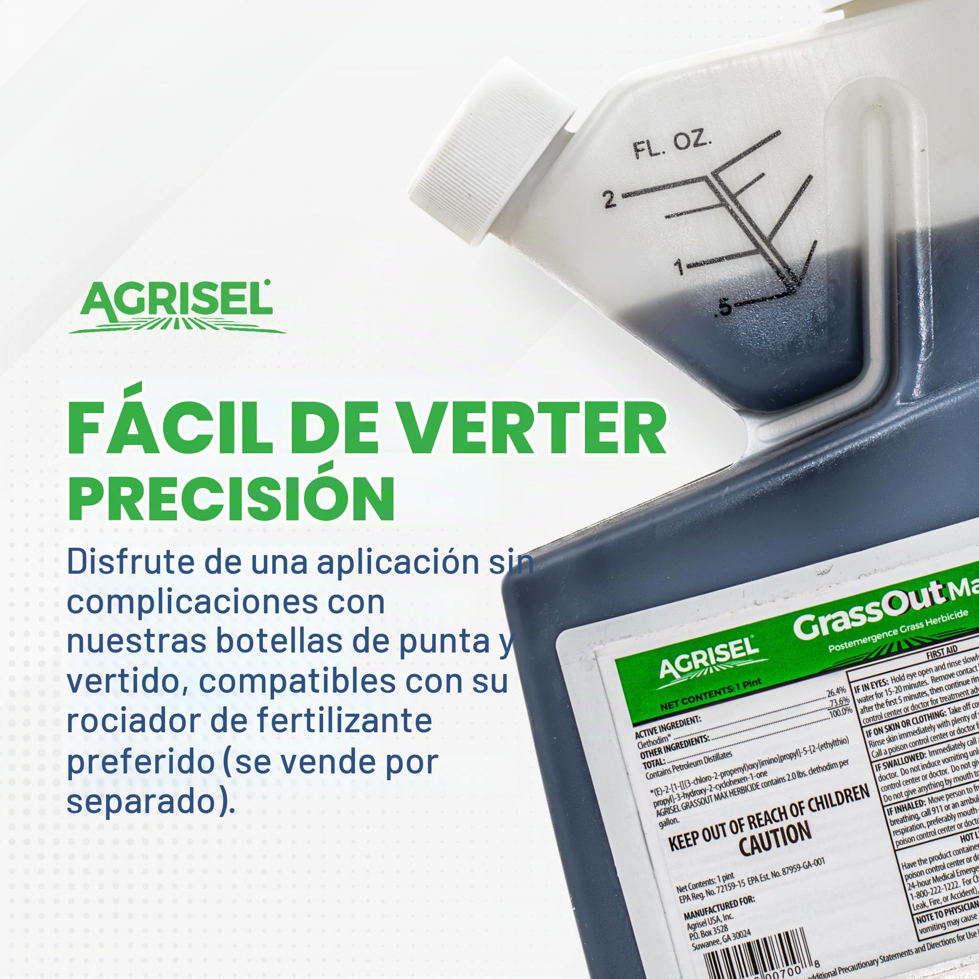 Amazon.com: Agrisel GrassOut Max Herbicida, Elimina más de 50