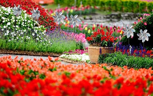 Miniatura 7 de Tapix Molinillos para blinder para pájaros (paquete de 10) de 15 pulgadas, molinete disuasorio de pájaros, ruedas holográficas para patio y jardín,