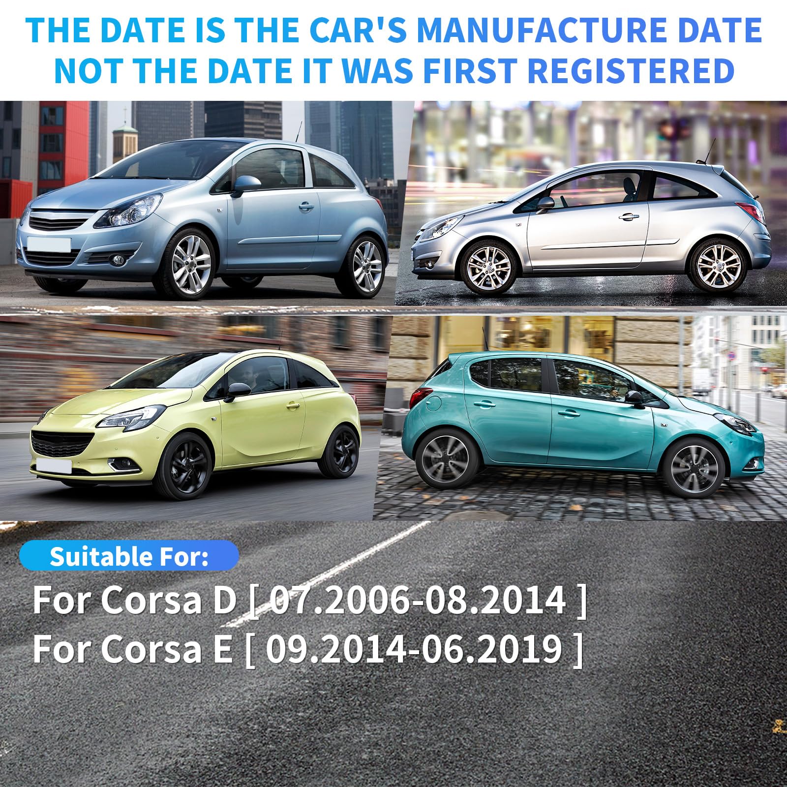 Mingke Szkło lusterka zamiennik do Opel Corsa D 2006-2014 Corsa E 2014-2019 prawa strona pasażera podgrzewane lusterko zewnętrzne szkło z płytą nośną
