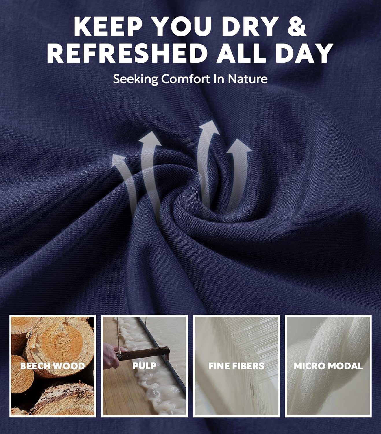 SEPARATEC Mens Underwear with Pouch Premium Soft Micro Modal Boxer Briefs Comfortable Dual Pouch Underwear for Men 3 Pack - Image 4