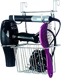 Passerini, Organizador Banheiro Porta Secador de Cabelo Suporte Cromado Chapinha e Escova