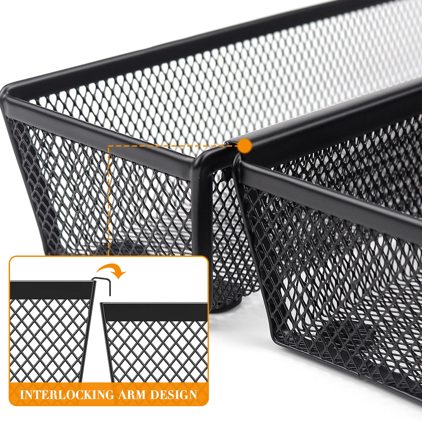 Lot De 6 Organisateurs Tiroir Couverts Métalliques - Grillage Acier Extensible