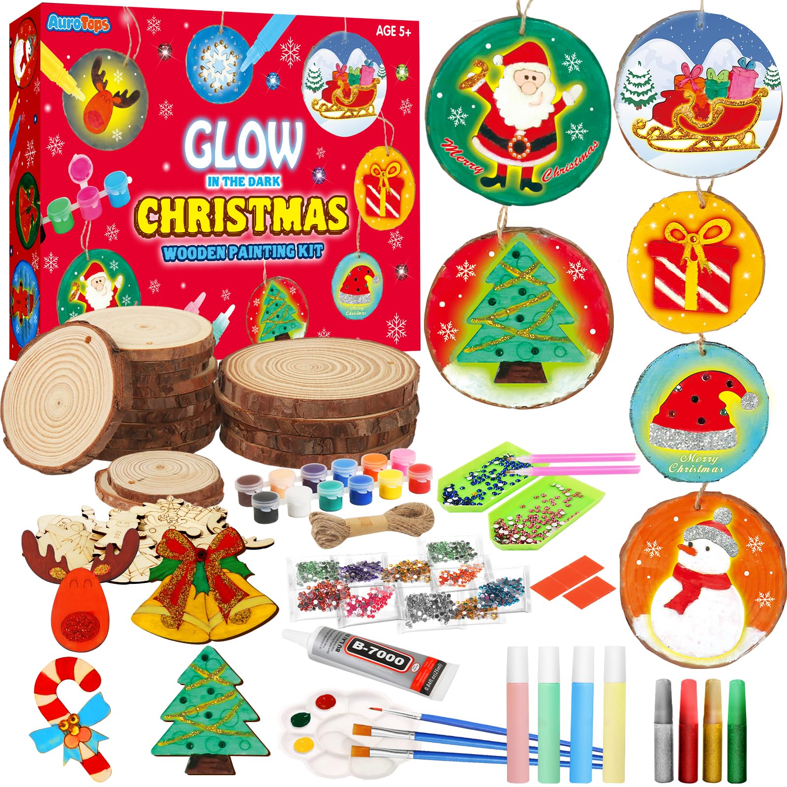 AuroTops Christmas Wooden Painting Kit
