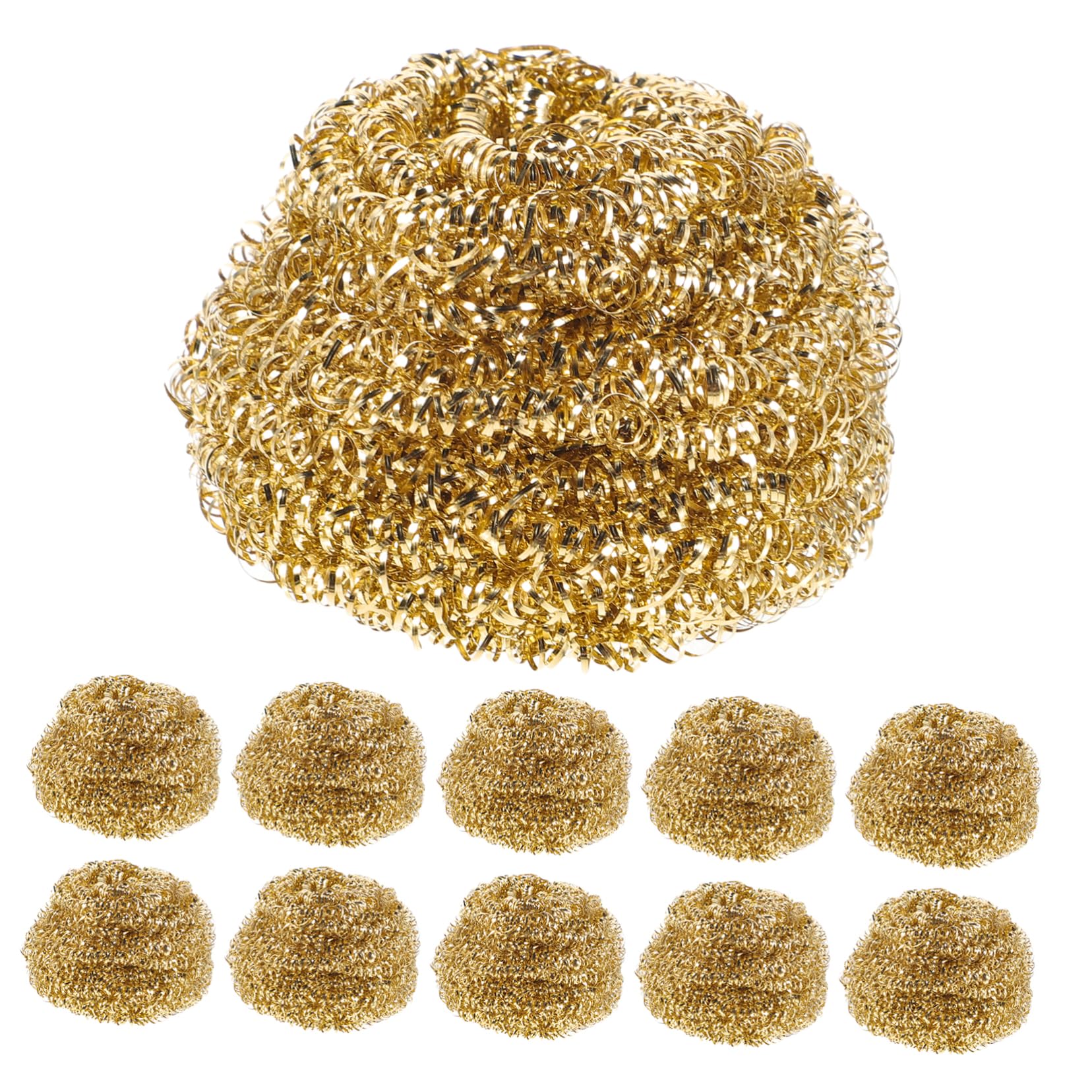 HOLIDYOYO Soldering Tip Cleaning Ball 10pcs Brass Wire Balls Efficient Soldering Iron Tip Cleaner