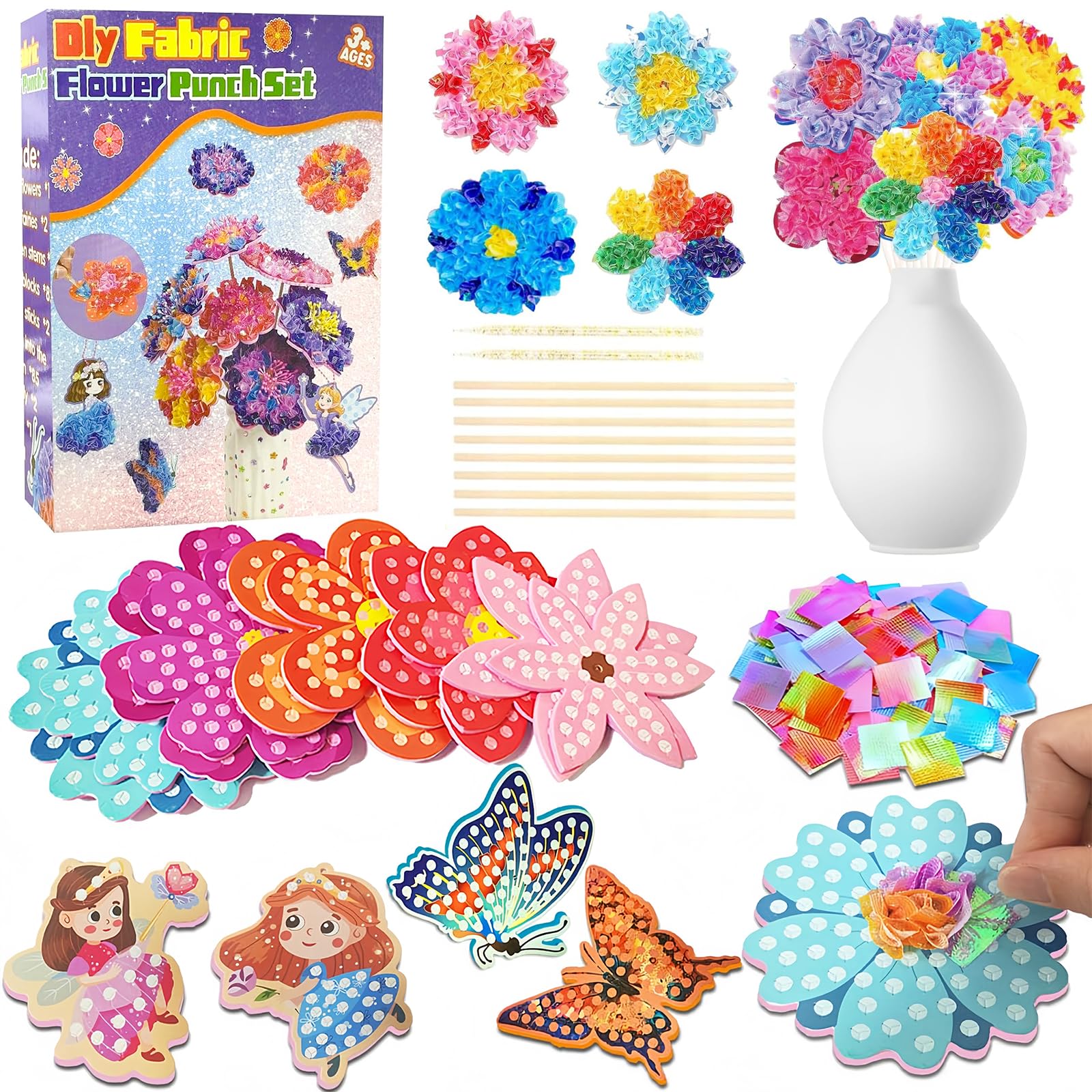 PANYI Set de Bricolage Fleurs Enfants Kit Créatif Fille Cadeaux 4-6 Ans