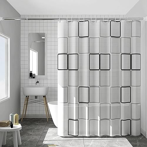 Miniatura 19 de Forro de plástico para ducha, forro de cortina de ducha de PEVA 4G de alta calidad con ojales inoxidables y 3 imanes pesados, cortinas de ducha