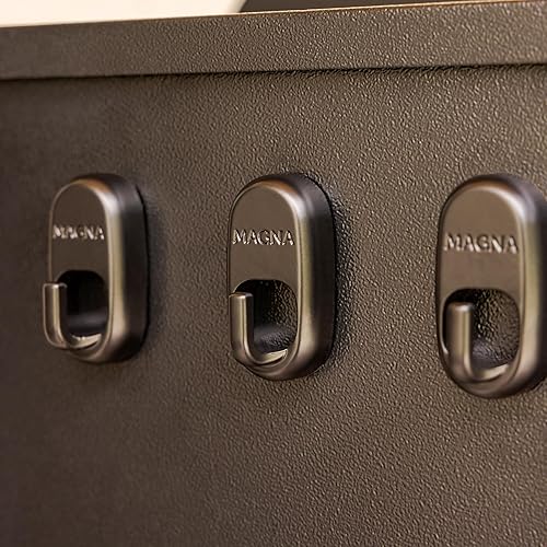 Miniatura 8 de Paquete de 3 ganchos magnéticos para parrilla de pellets para ahumar, se fijan a la tolva de pellets para colgar tus utensilios y accesorios de