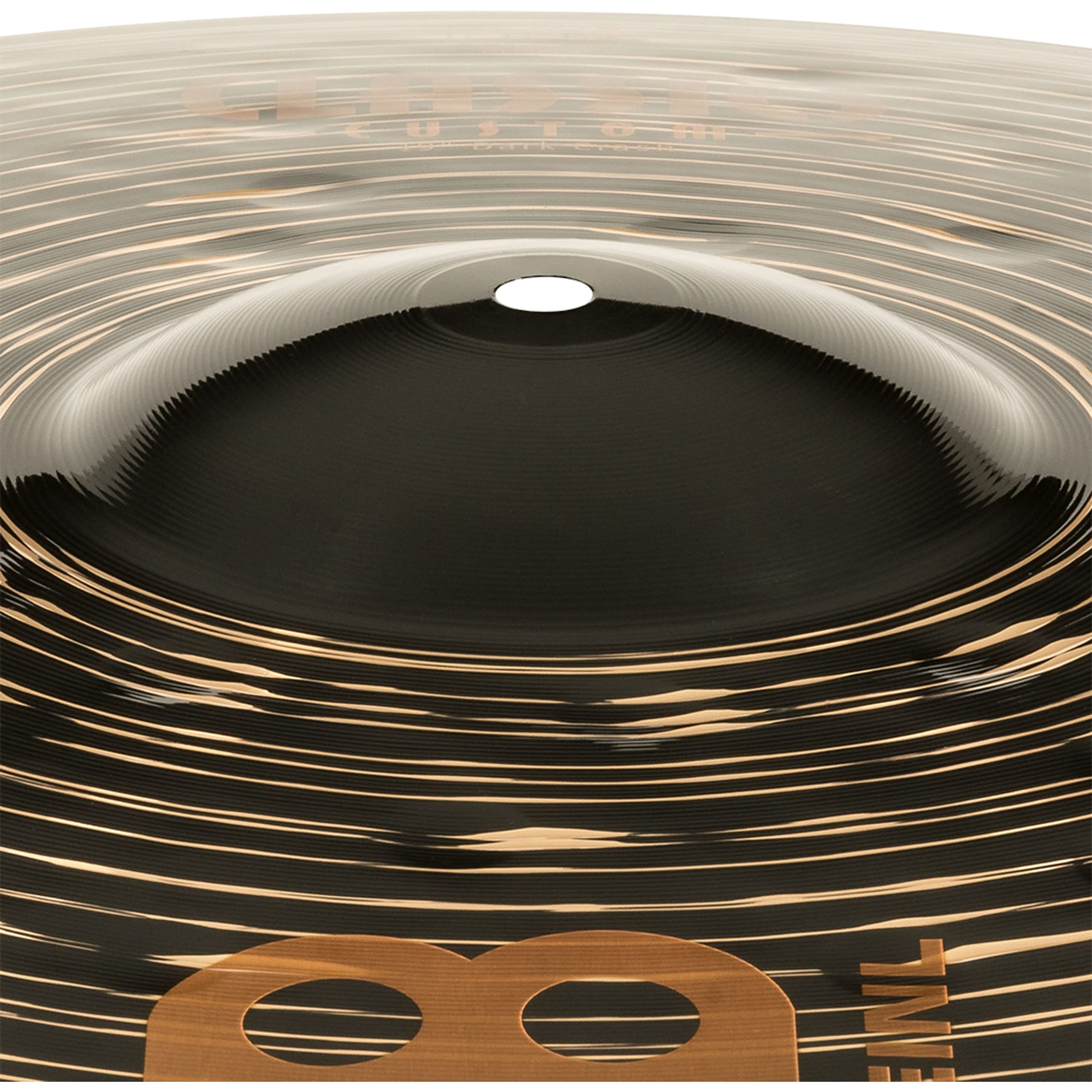 Meinl Classics Custom Dark 19 pouces (48,26cm) Cymbale Crash pour batterie – B10 Bronze, Finition Dark, Fabriquée en Allemagne (CC19DAC)