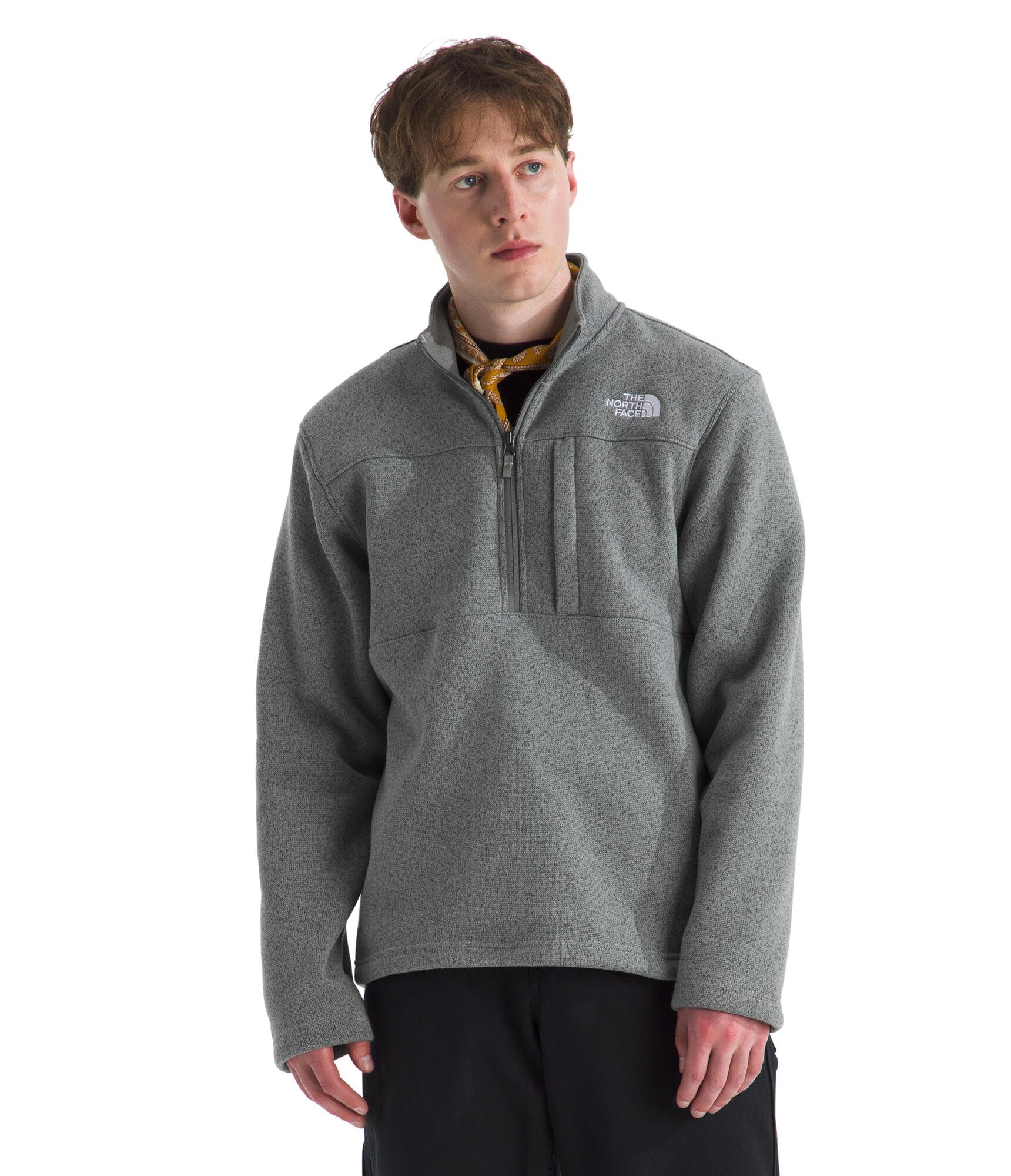THE NORTH FACE Men's Gordon Lyons Quarter Zip Jacket | Cold Weather Top with Chest Pocket