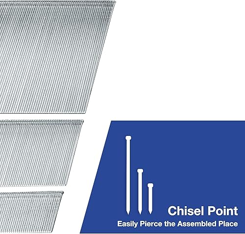 Miniatura 8 de ValueMax WORKPRO - Clavadora neumática de calibre 18, clavos de calibre 18, 2.0in, 1.2in, 6000 unidades