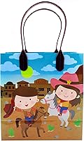 Vista 6 de TINYMILLS Bolsas de regalo de fiesta con temática de vaquera occidental, 12
